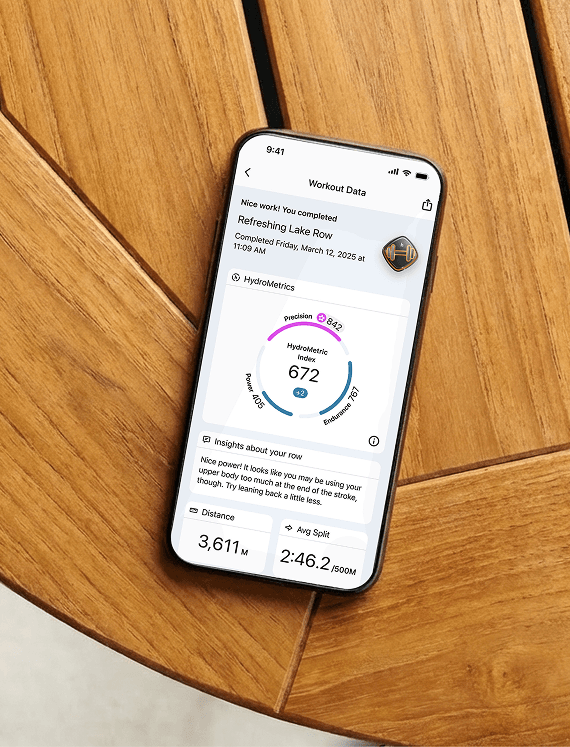 Performance Scores displayed on Hydrow App